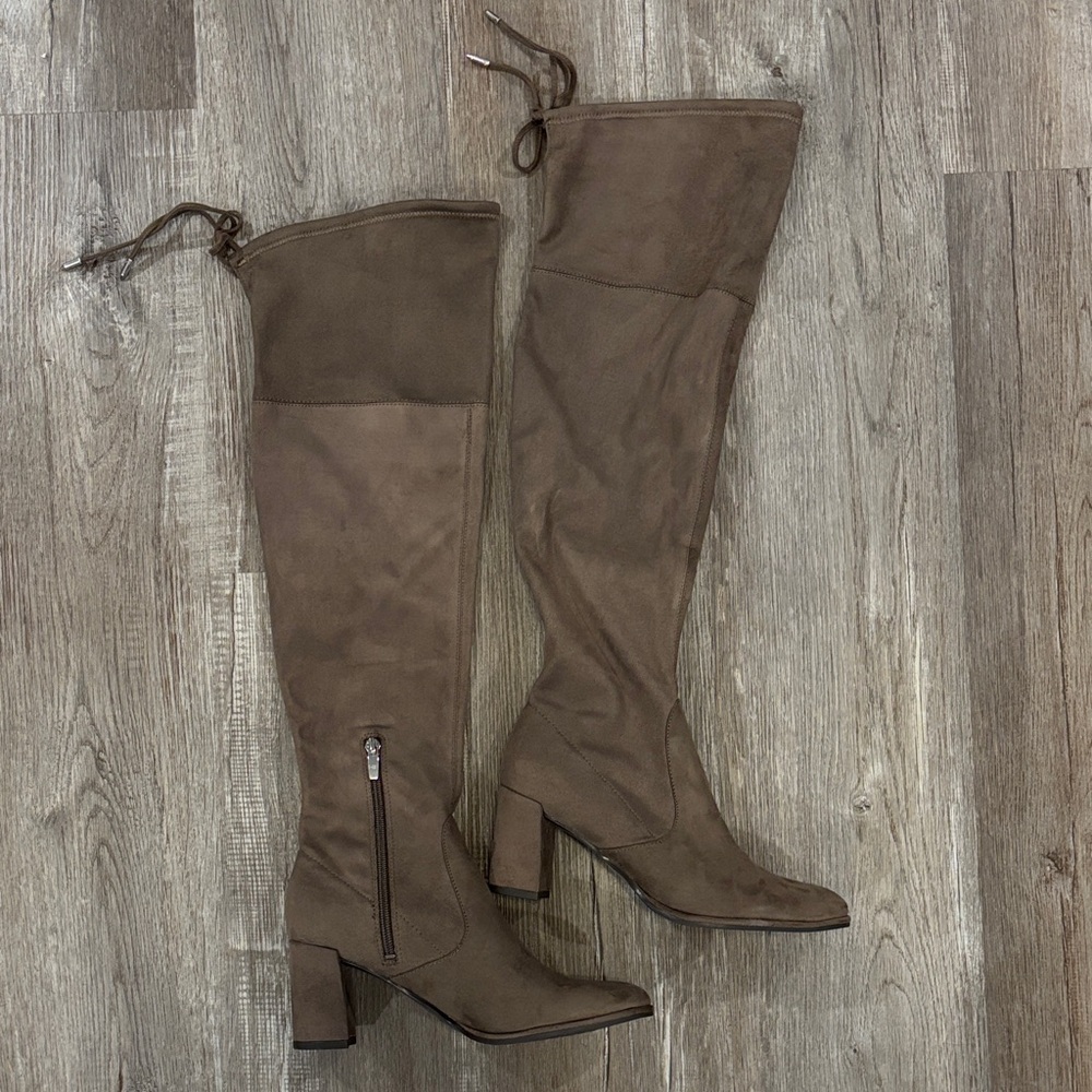 Marc Fisher Taupe Over-the-Knee Boots